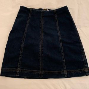Free People Modern Femme Mini Skirt Denim